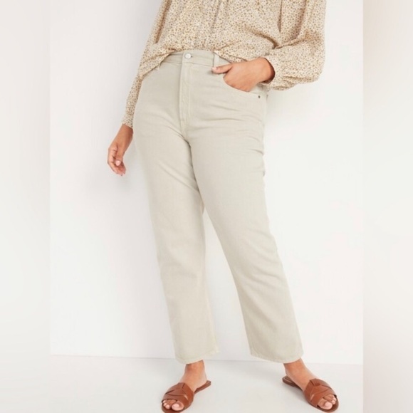 NWOT! High-Waisted Slouchy Straight Cropped Non-Stretch Jeans - Size 8 TALL💎 - Picture 5 of 9